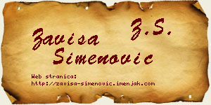 Zaviša Simenović vizit kartica